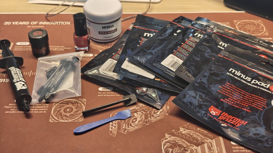 Thermal pastes and pads from Thermal Grizzly and Noctua