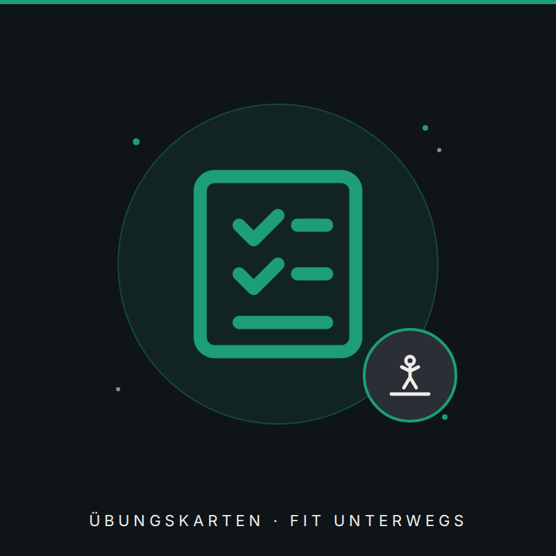Übungskarten «Fit unterwegs» – 12 Karten A6, laminiert