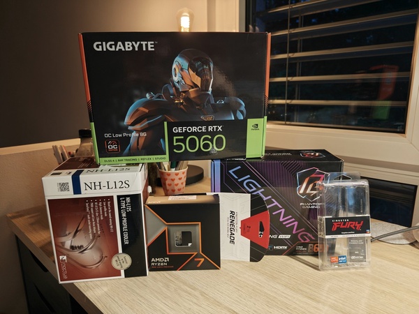 Komponenten verpackt: RTX 5060, NH-L12S, Ryzen