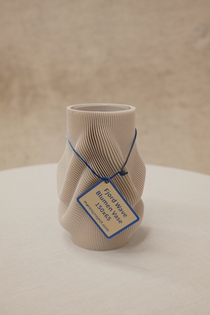 Faceted pot in sand